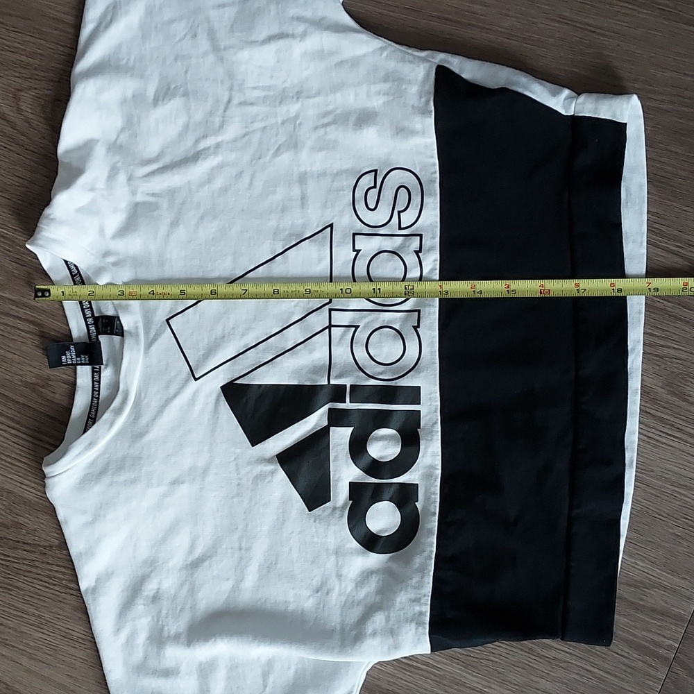 Adidas us 5 black/white workout top/sweatshirt - Picture 10 of 10